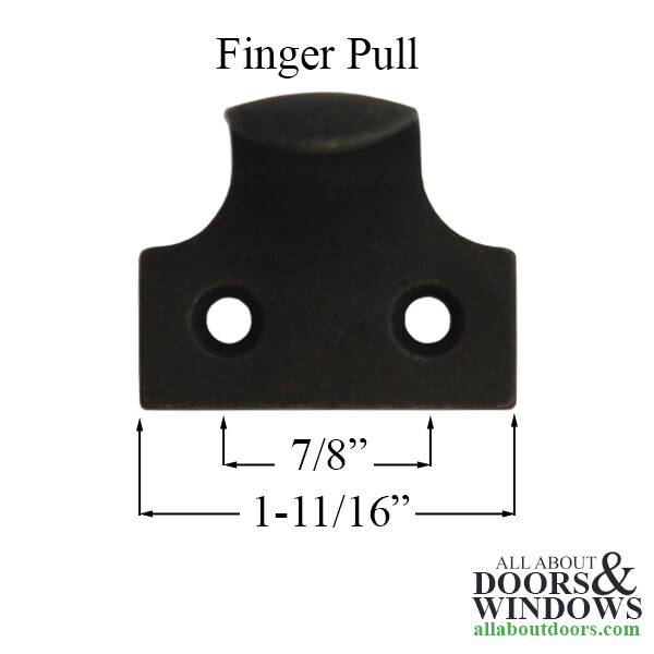 Hoppe Finger Pull For Double Hung Windows Stone River Bronze Historical Pull