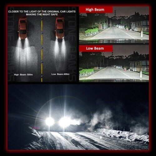 2PCS COB H4 9003 LED Headlight Bulbs High Low Beam Conversion Kit 6000K white