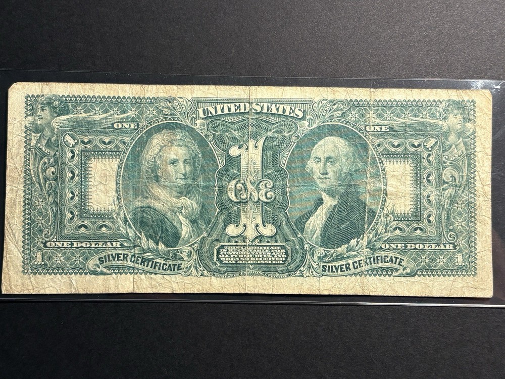 1896 $1 Educational Silver Certificate Note — Circulated