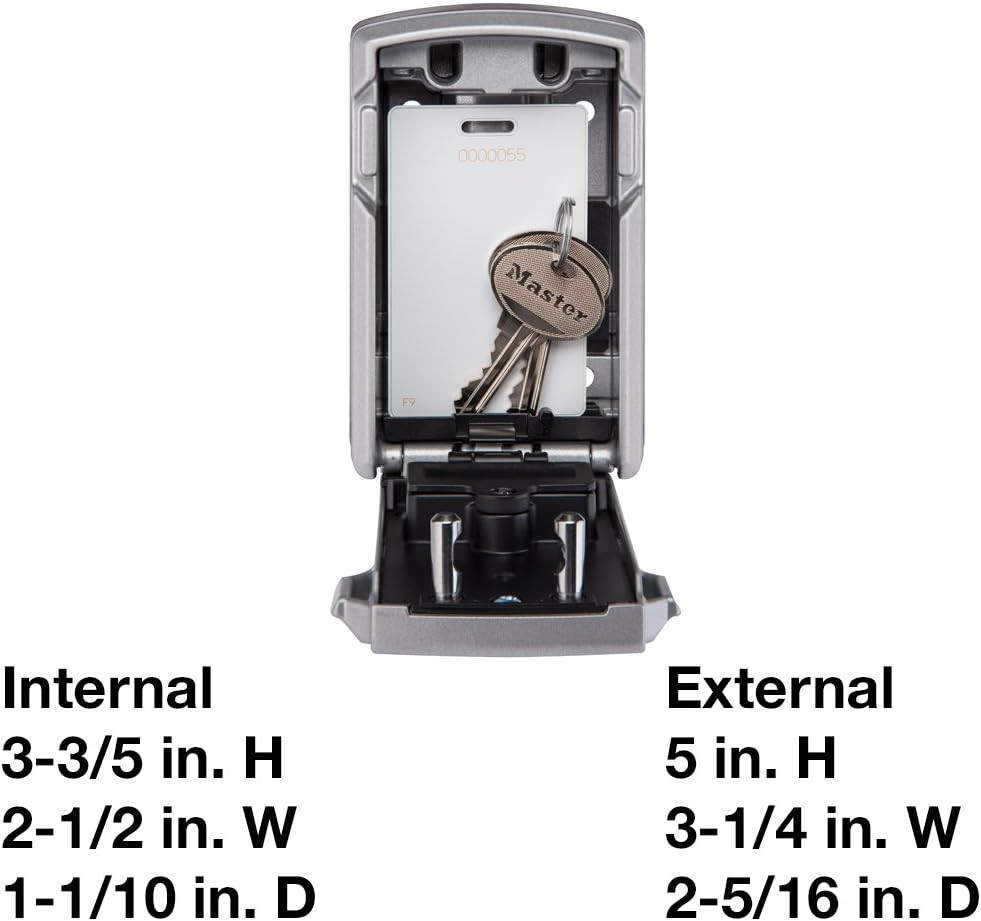 Master Lock Digital Lock Box for Keys with Code, Electronic Wall Mount Key Safe