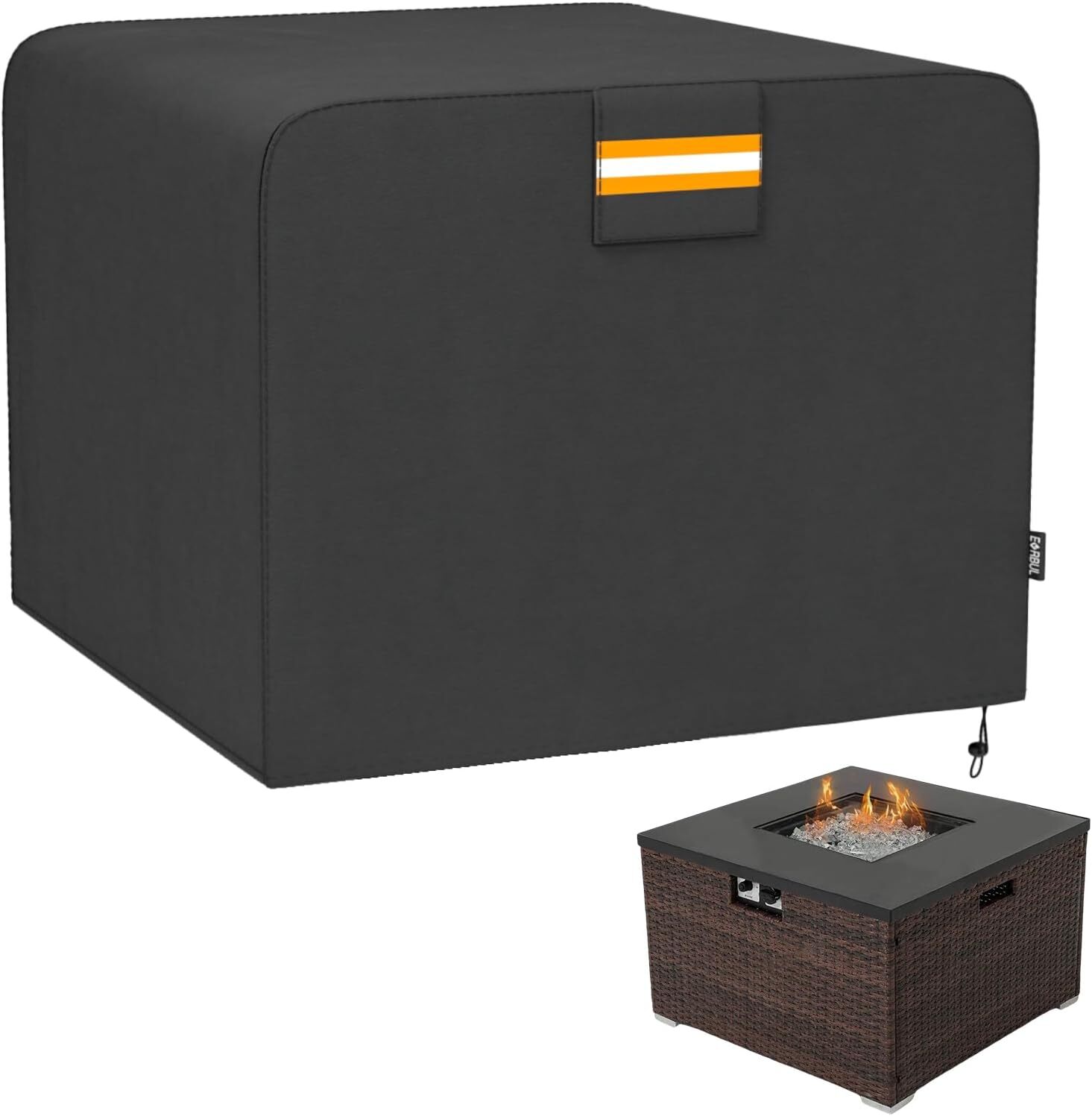 Heavy Duty 420D Square Fire Pit Cover for 28-32 Inch Fire Pit Table us