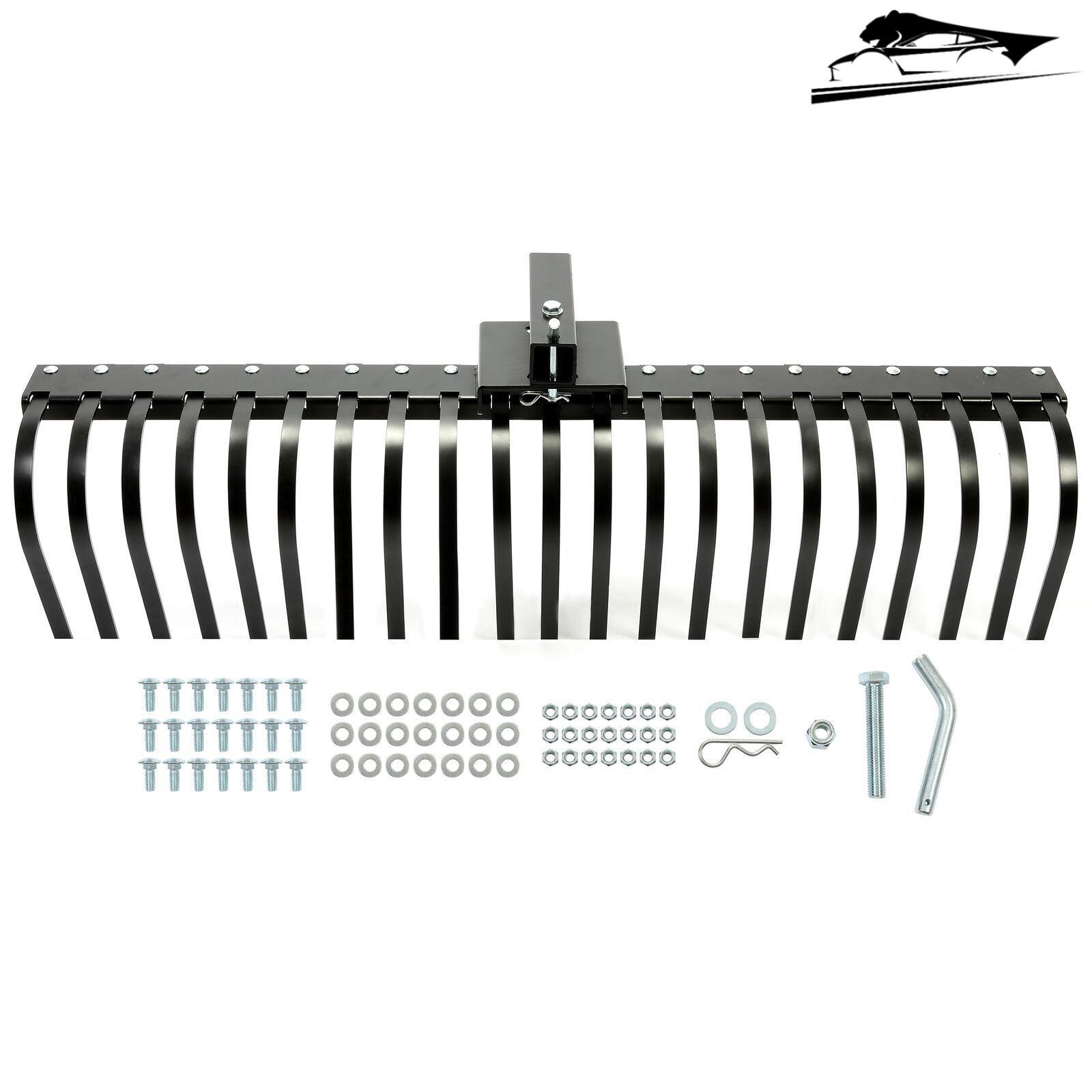 3 Point Landscape Rake 5' For ATV UTV SXS Compact Tractors 2" Hitch Receiver