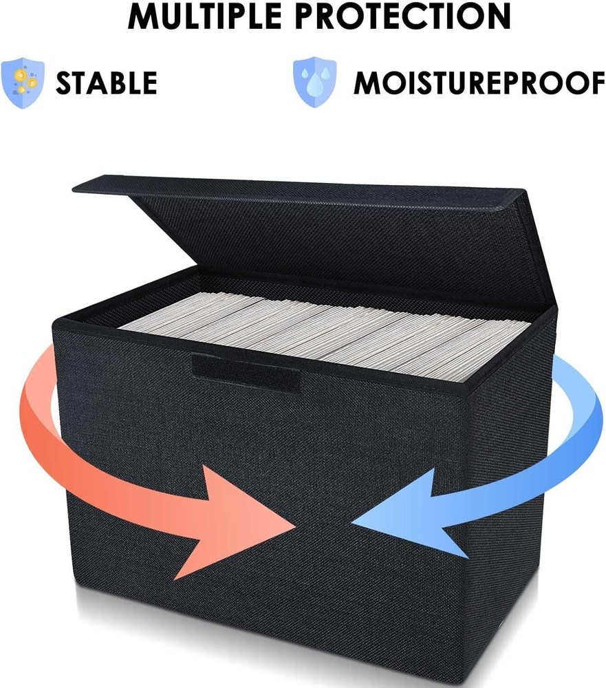 Cotton Linen Comic Book Short Box - Sturdy & Spacious Storage Solution