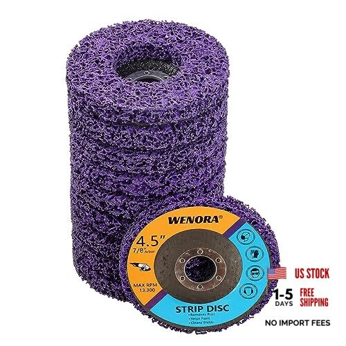10 Pack Strip Discs Stripping Wheel for Angle Grinder, 4-1/2" x 7/8" Rust