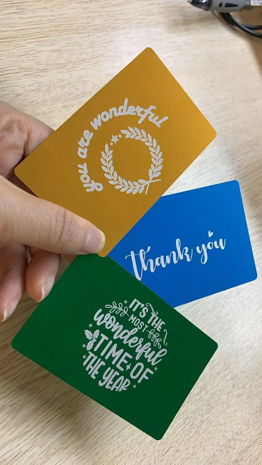 50 Pcs Metal Business Card Blanks Laser Engraving Premium Aluminum Sheet Multipu