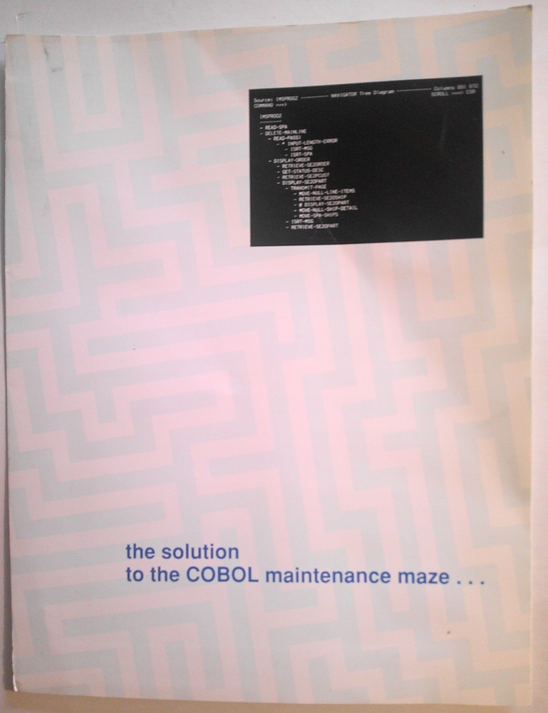 NAVIGATOR/MF brochure 1989 Source code analysis for IBM mainframe COBOL programs