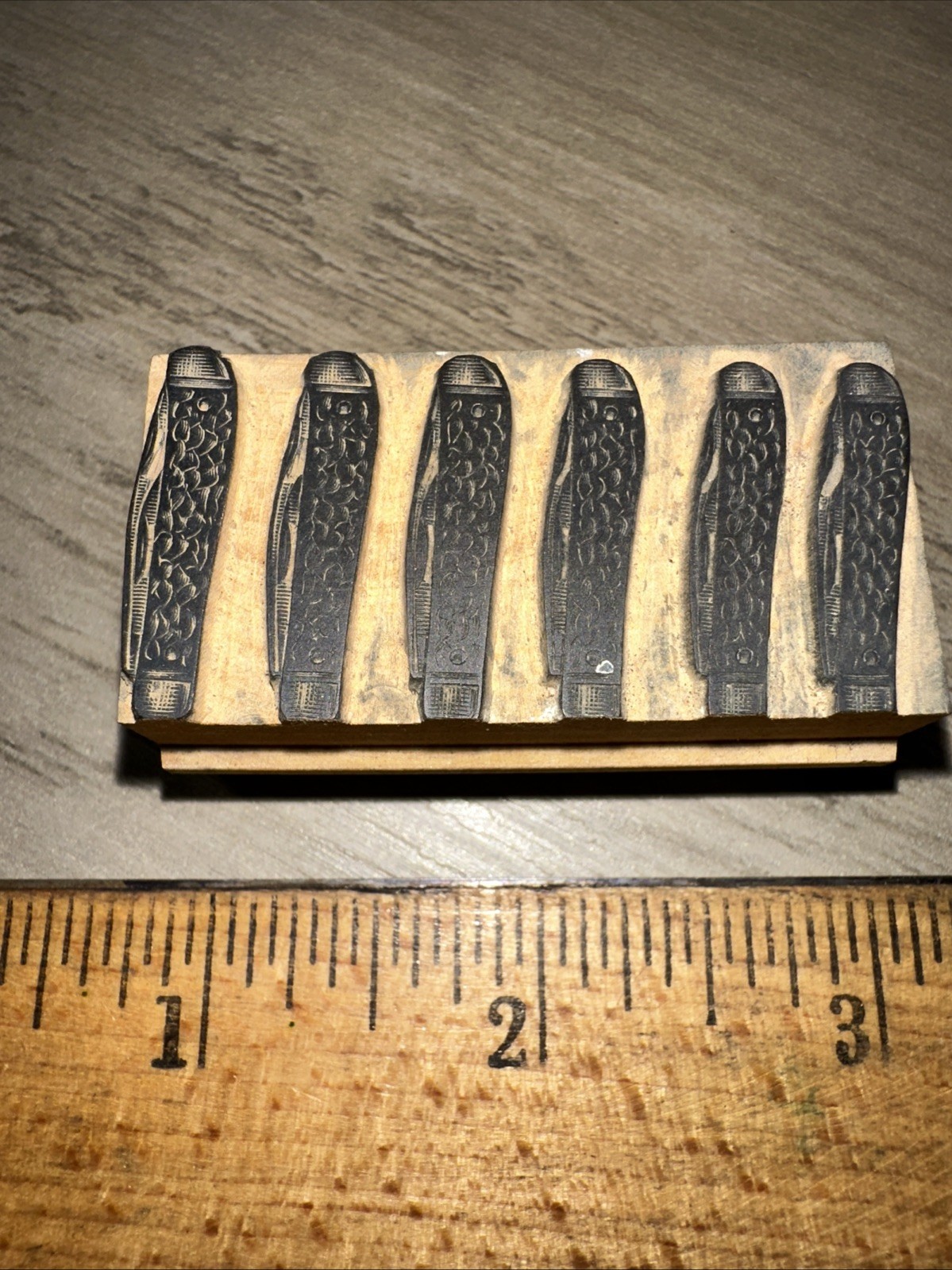Printing Block “ 6 Pocket Knifes “ Nice image!