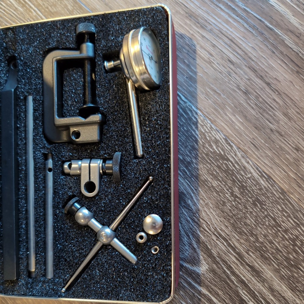 Starrett 196 Dial Indicator Set .001" w/ back plunger