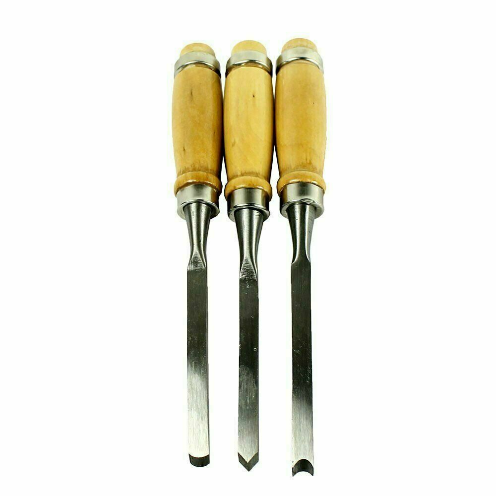 Wood Carving Hand Chisel Tool Set Professional Woodworking Gouges Steel 12 PCS