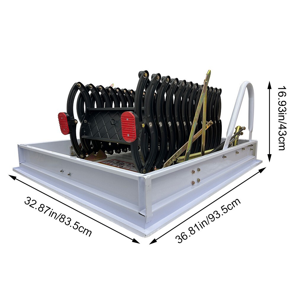 Pull-down Ceiling Folding Stairs Retractable Loft Attic Stairs 31.5*35.43inOpen