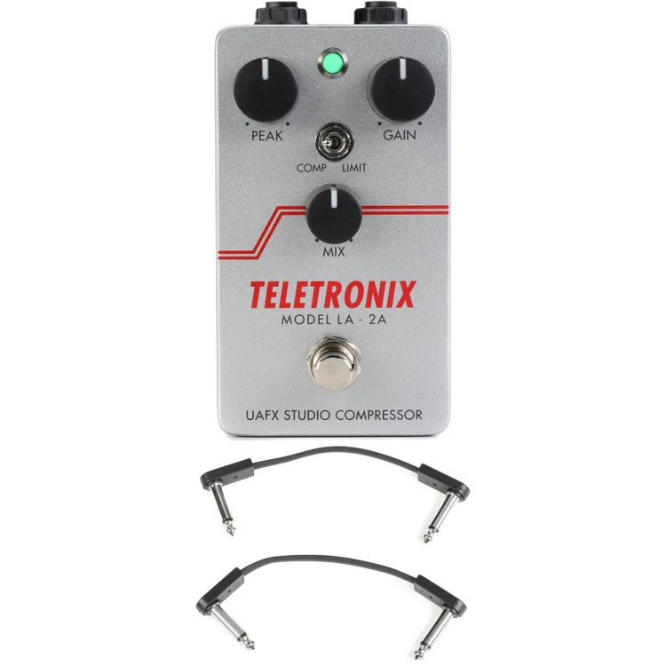 Universal Audio Teletronix LA-2A Studio Compressor Pedal with EBS Patch Cables