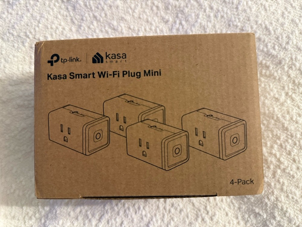 TP-LINK Kasa Smart Wi-Fi Plug Mini 4-Pack Type B White Wireless App-Controlled