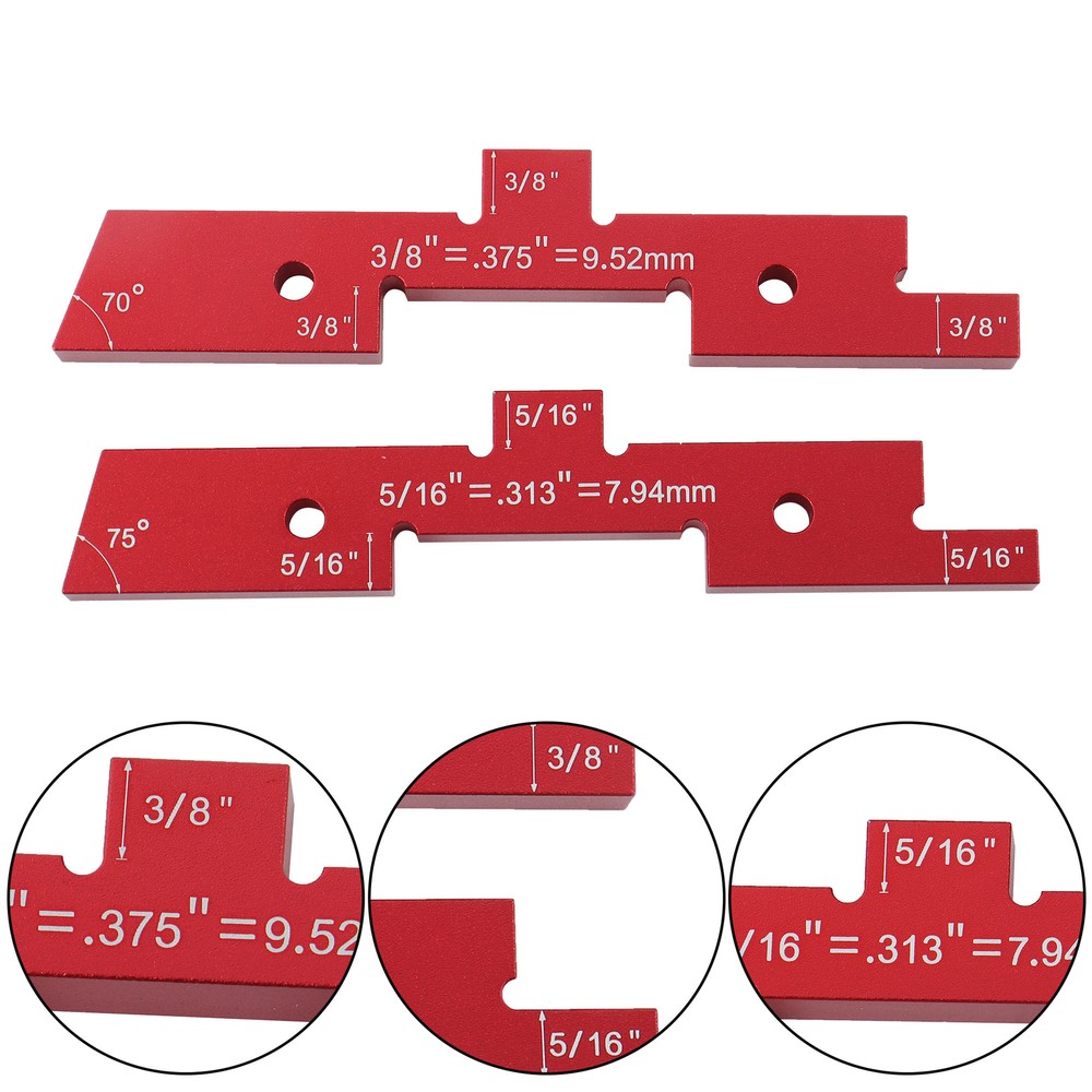 14 Pack Precision Setup Blocks Height Gauge Router Table Setup Bars Aluminum