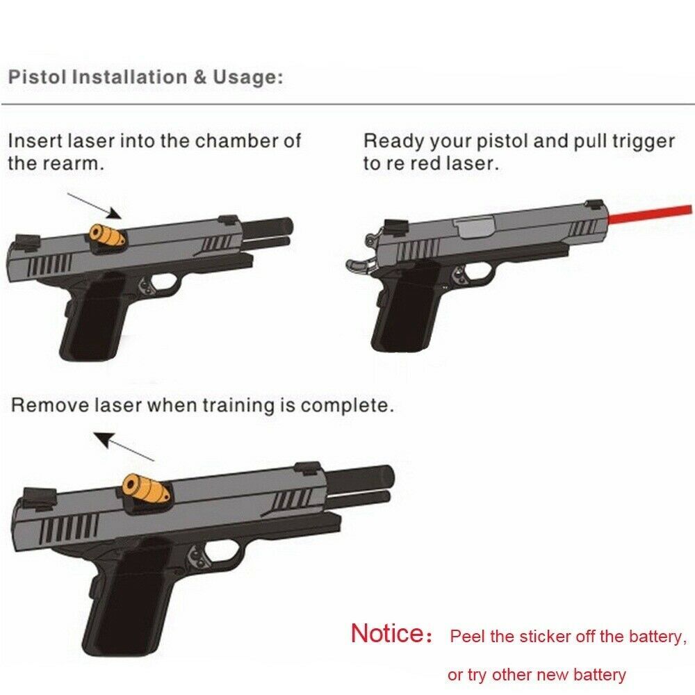 Laser Bore Sight Sighter BoreSighter Red Dot Laser Cartridge Battery Included US