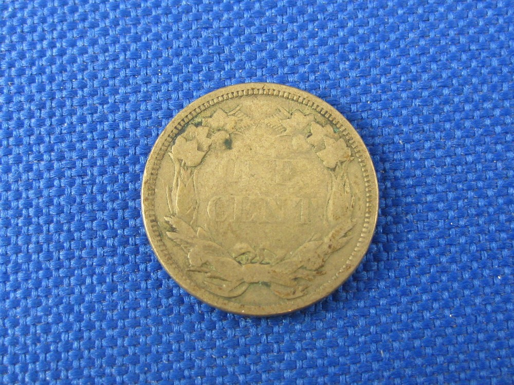 1858 U.S. FLYING EAGLE COPPER CENT COIN LARGE LETTERS