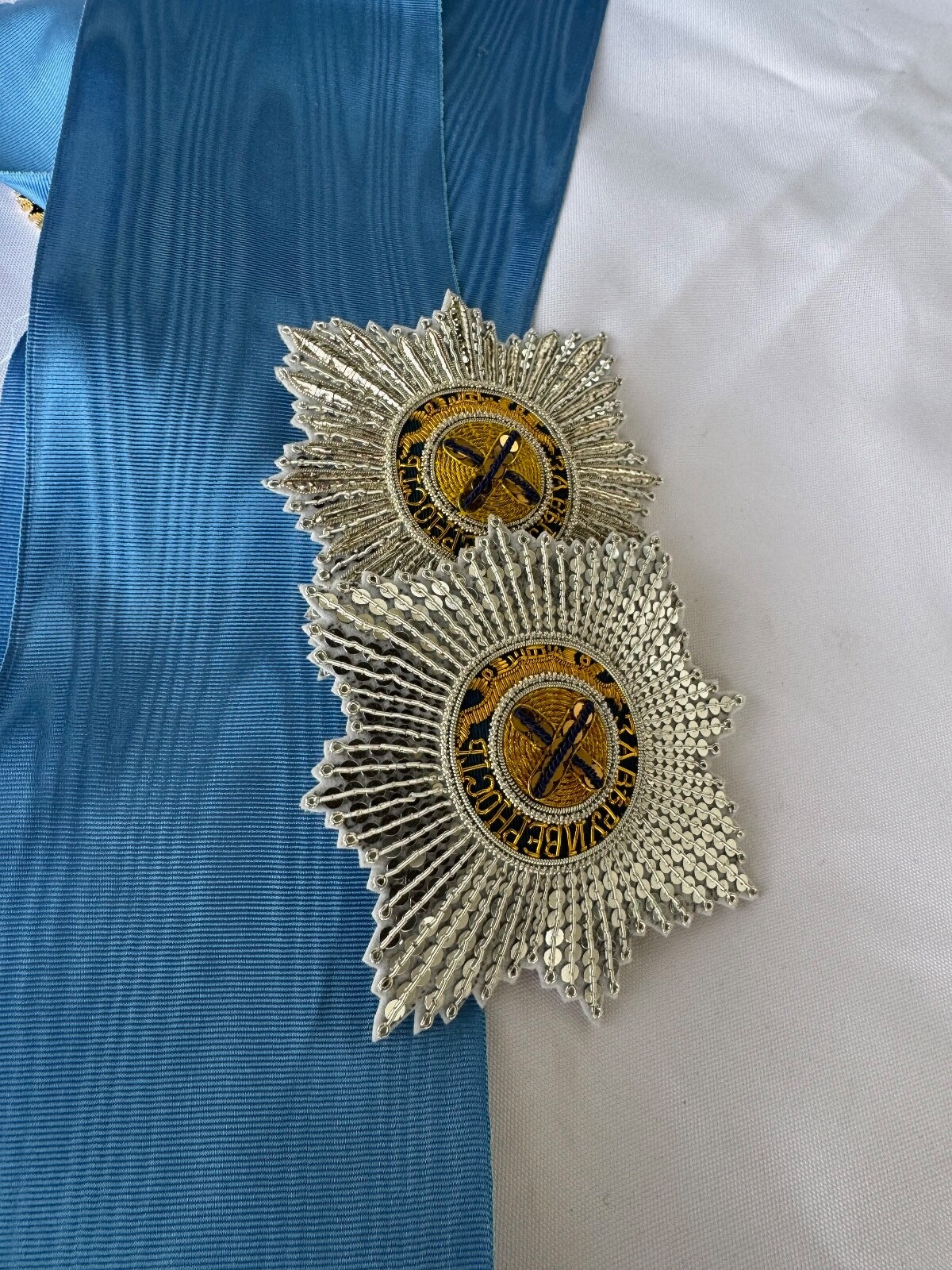 Russian Imperial High Order of St.Andrew Embroidered star, replica 1698-1820s