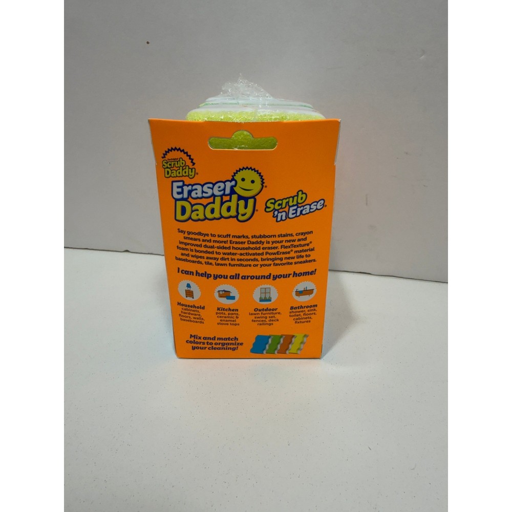 Scrub Daddy Eraser Daddy 4 Count Dual-Sided Scrubber Eraser Sponge Multi-Color