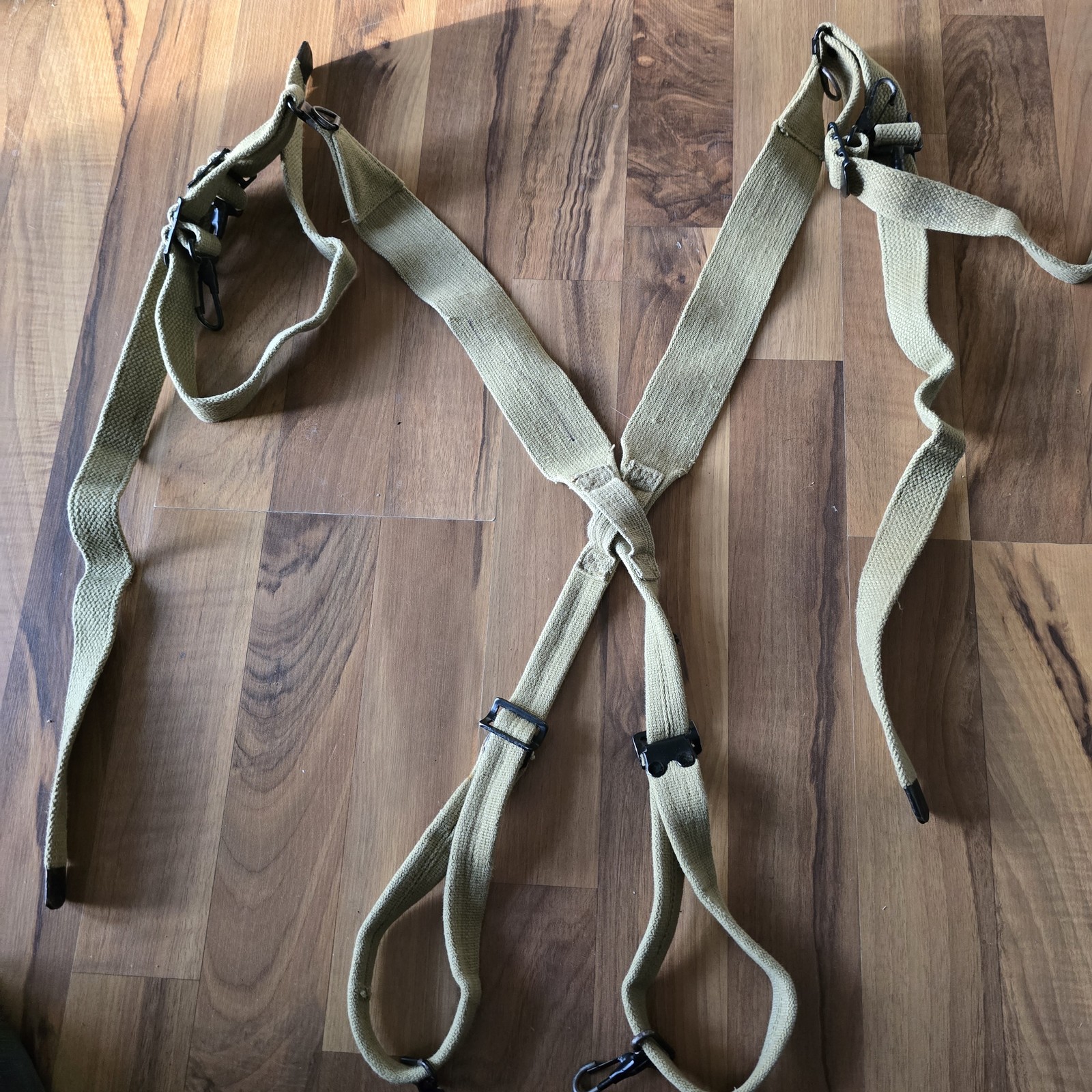 USMC Cartridge Belt Suspenders Canteen First Aid Wharton Mfg For Reenactment