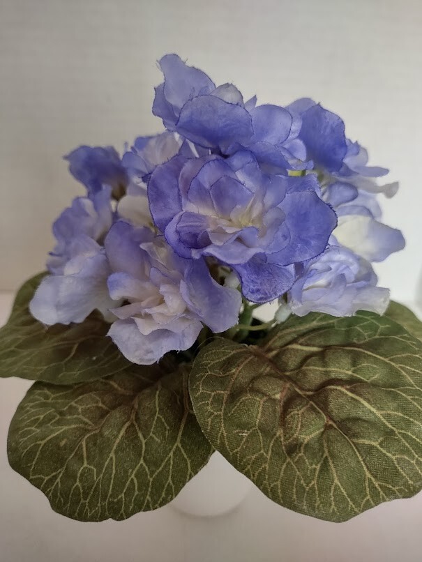 ARTIFICIAL 6" Miniature African Violet - BLUE