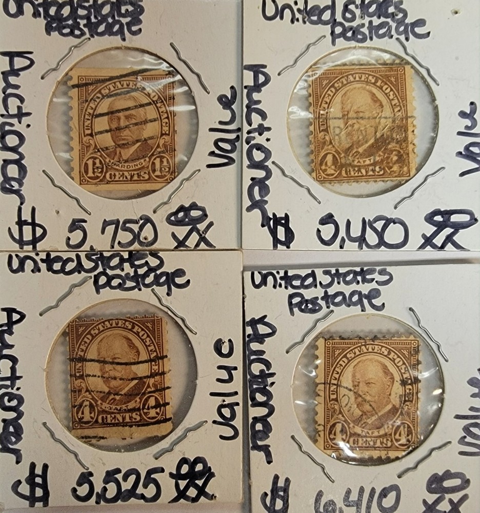 4 OLD POSTAGE STAMPS E135