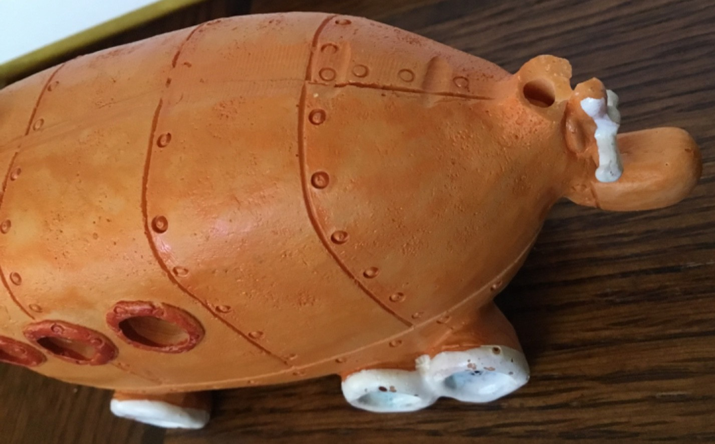 SpongeBob SquarePants Resin Bikini Bottom Bus for Aquarium Fish Tanks Orange