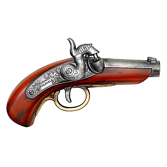 10" NEW! Foam Vintage PHILADELPHIA Derringer FLINTLOCK 1825 Replica Pistol GUN