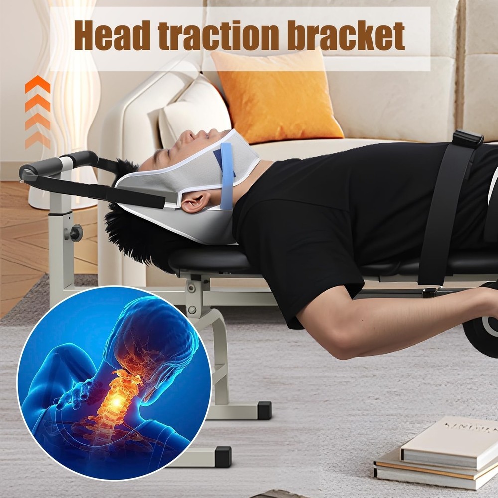 Non-Inversion Spinal Decompression Device - Cervical & Lumbar Traction Bed w/...