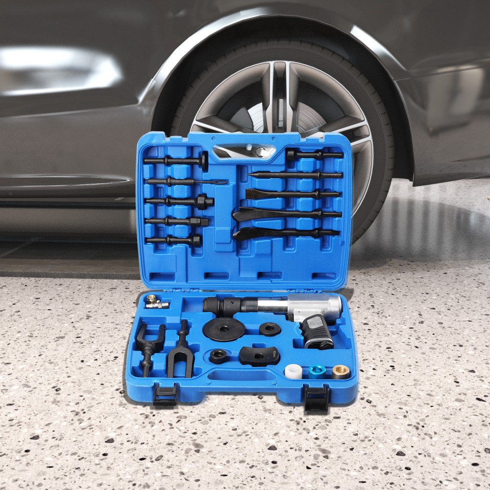 Multi-function Pneumatic Hammer Kit with Quick Change Retainer Carrying Case USA