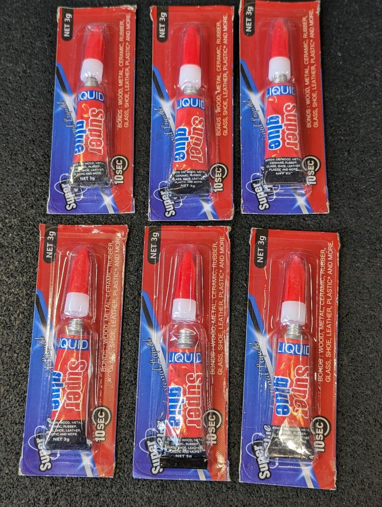 🔥 6-Pack🔥 ALECPEA Super Glue, Single-Use Tubes 3 Gram
