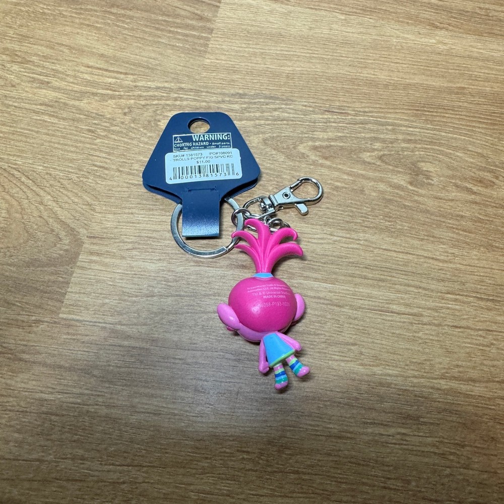 Universal Studios Trolls Poppy Keychain Theme Park