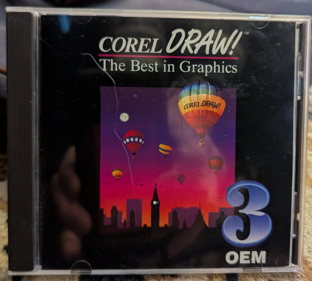 Corel Draw 3 OEM PC Software Desktop Publishing 1992 Version Windows 95