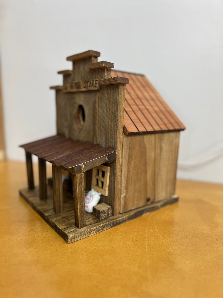 Handcrafted Cedar General Store Birdhouse