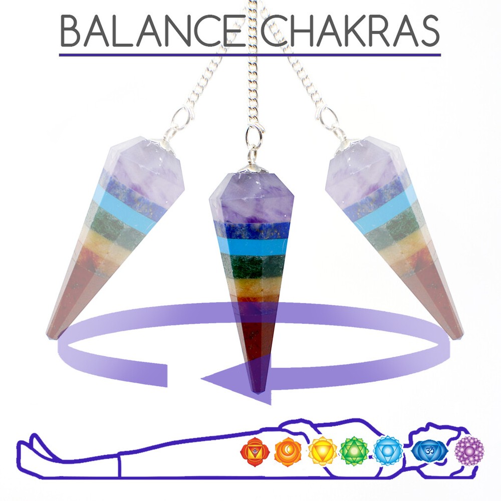 Crystal Gemstone DOWSING PENDULUM Meditation Reiki Aura Divining Ghost Hunting