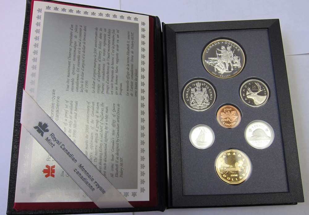 1990 Canada Proof Set - Original box and COA