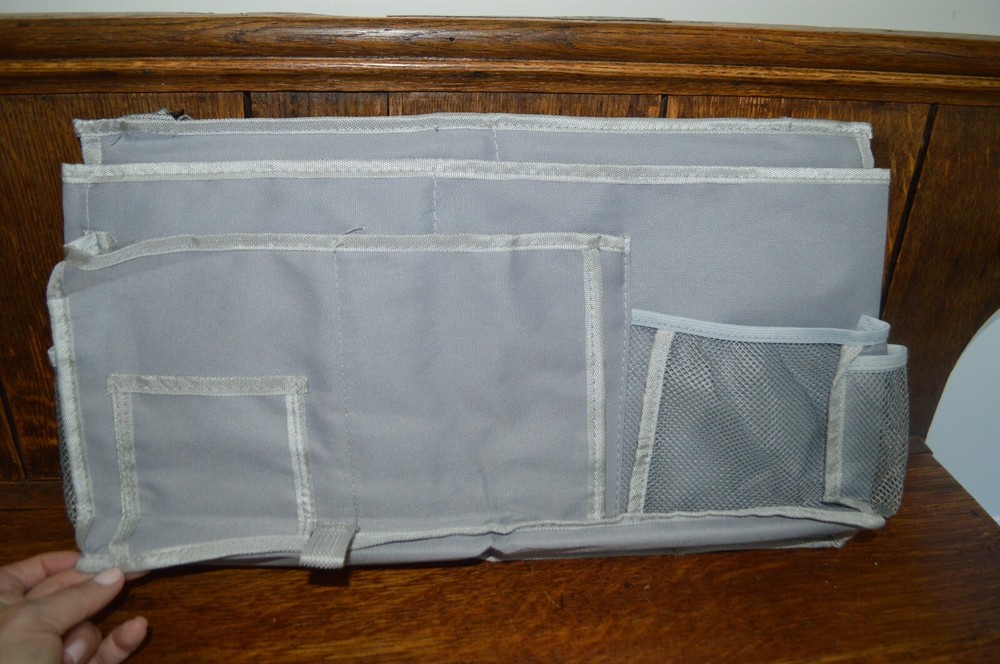 Canvas Grey Caddy with 8 pockets