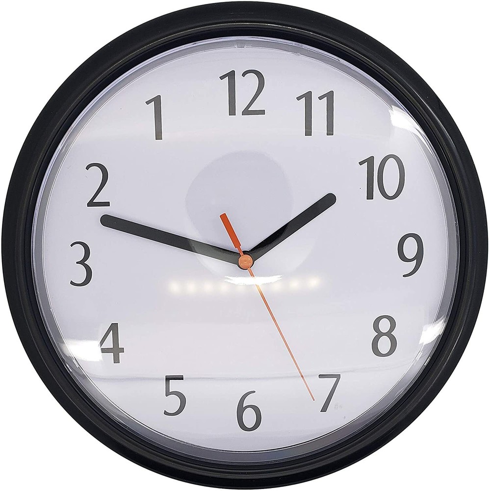Backwards Wall Clock 9" Reverse Counter Clockwise Time - Gag Joke Prank Gift Toy