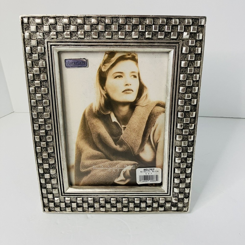 Encore Handcrafted Frames Silverplate 5 X 7 Mosaic Rustic Patina