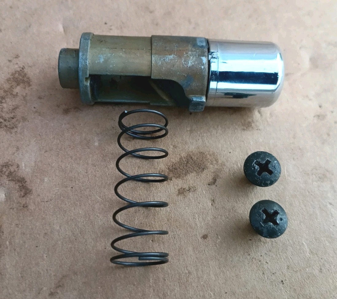 88-91 Civic CRX AT auto trans shift knob handle CHROME BUTTON, SPRING, 2 SCREWS