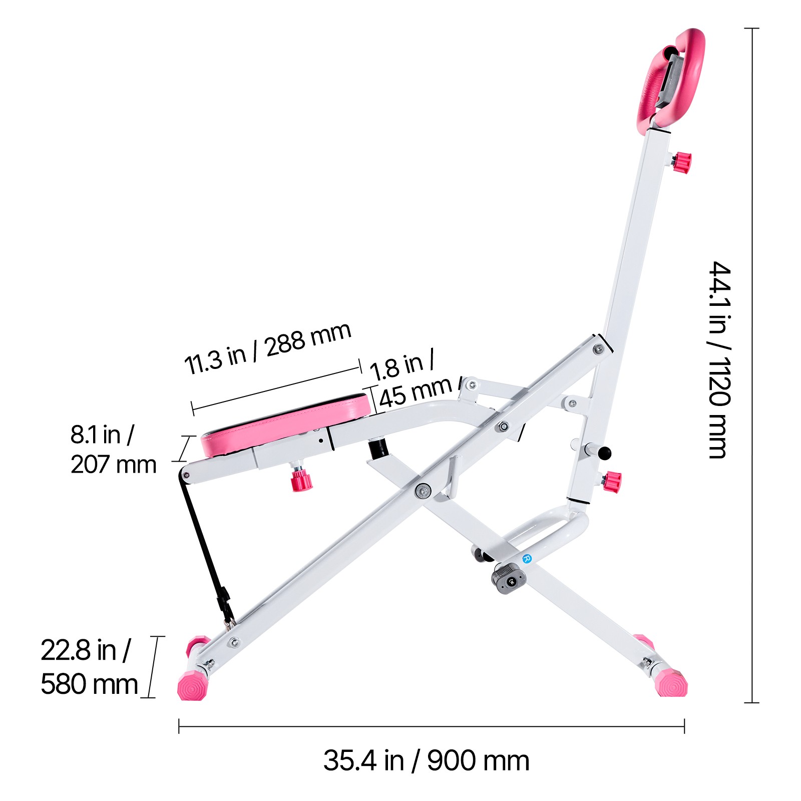 Uimoso Foldable Squat Machine with 3 Resistance Bands Glutes and Leg Workouts