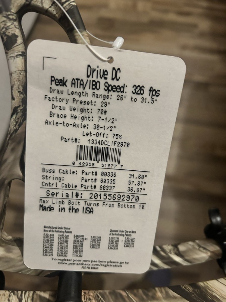 Pse X Force DriveDC #70 NWT LH