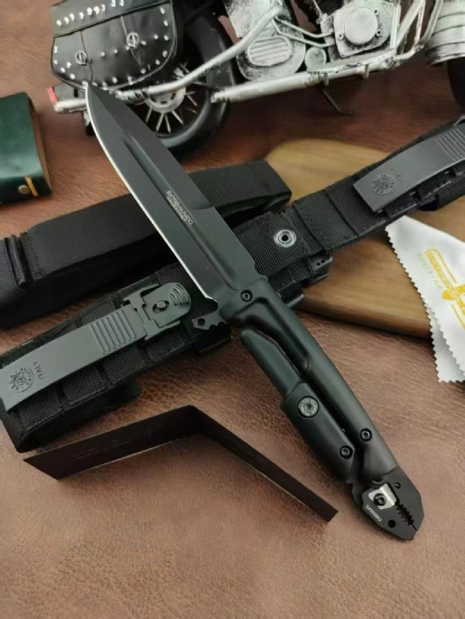 New Multifunctional Tools N690 Fixed Blade Faupulene Handle Camping Tools VTH95