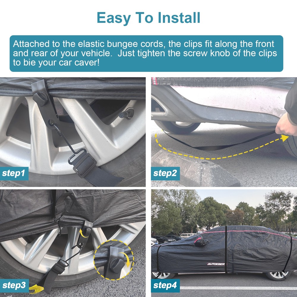 Car Boat Cover Tie-Down Gust Strap Wind Protector Resistant Windproof Universal