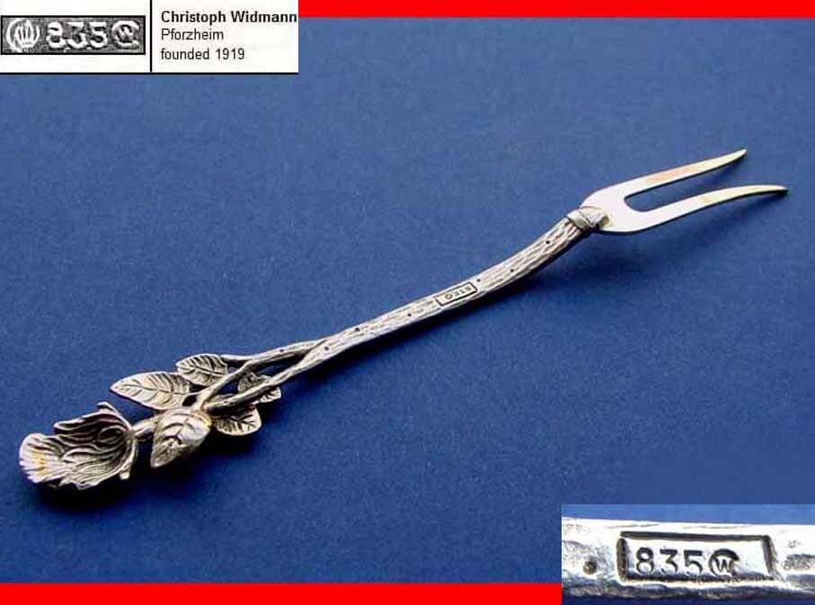 Serving Fork, Hildesheimer Rose, C. Widmann, 835 Silver B405