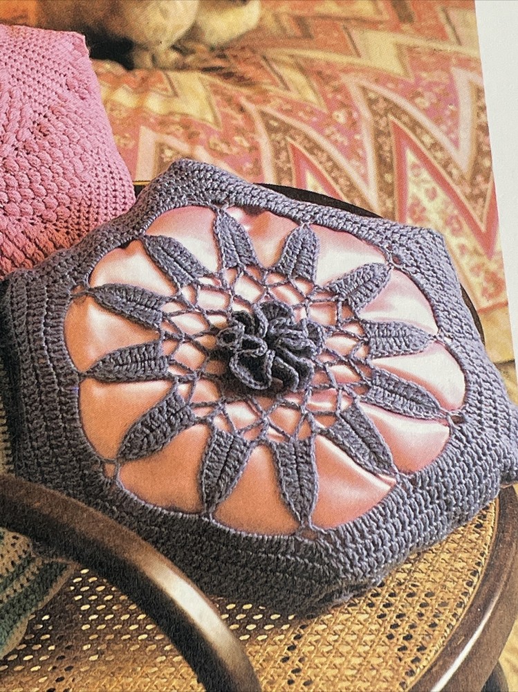 Marshall Cavendish Hexagonal Bobbles & Stripes Pillow Crochet Pattern