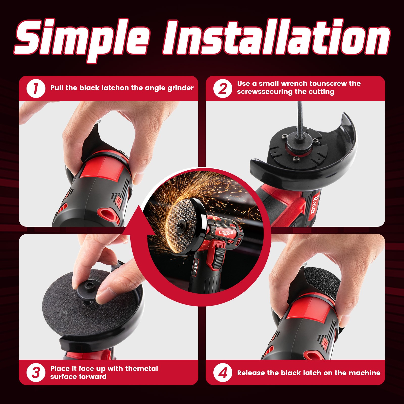 3" 12V Cordless Angle Grinder, Mini Cut-Off Tool & Polisher for Metal, Wood