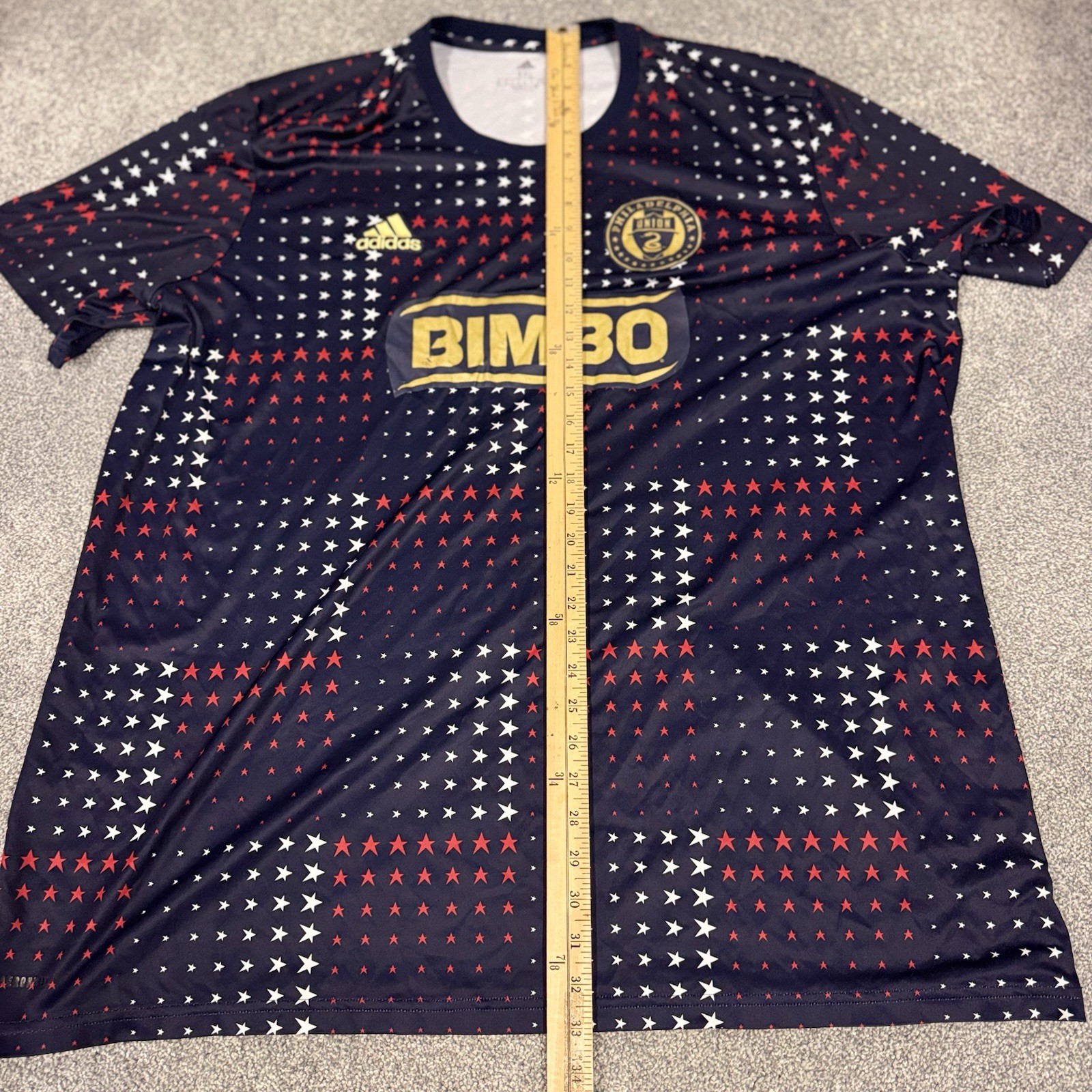 Adidas Philadelphia Union Fanatics T Shirt Mens Size 3XL Multicolor Stretch MLS