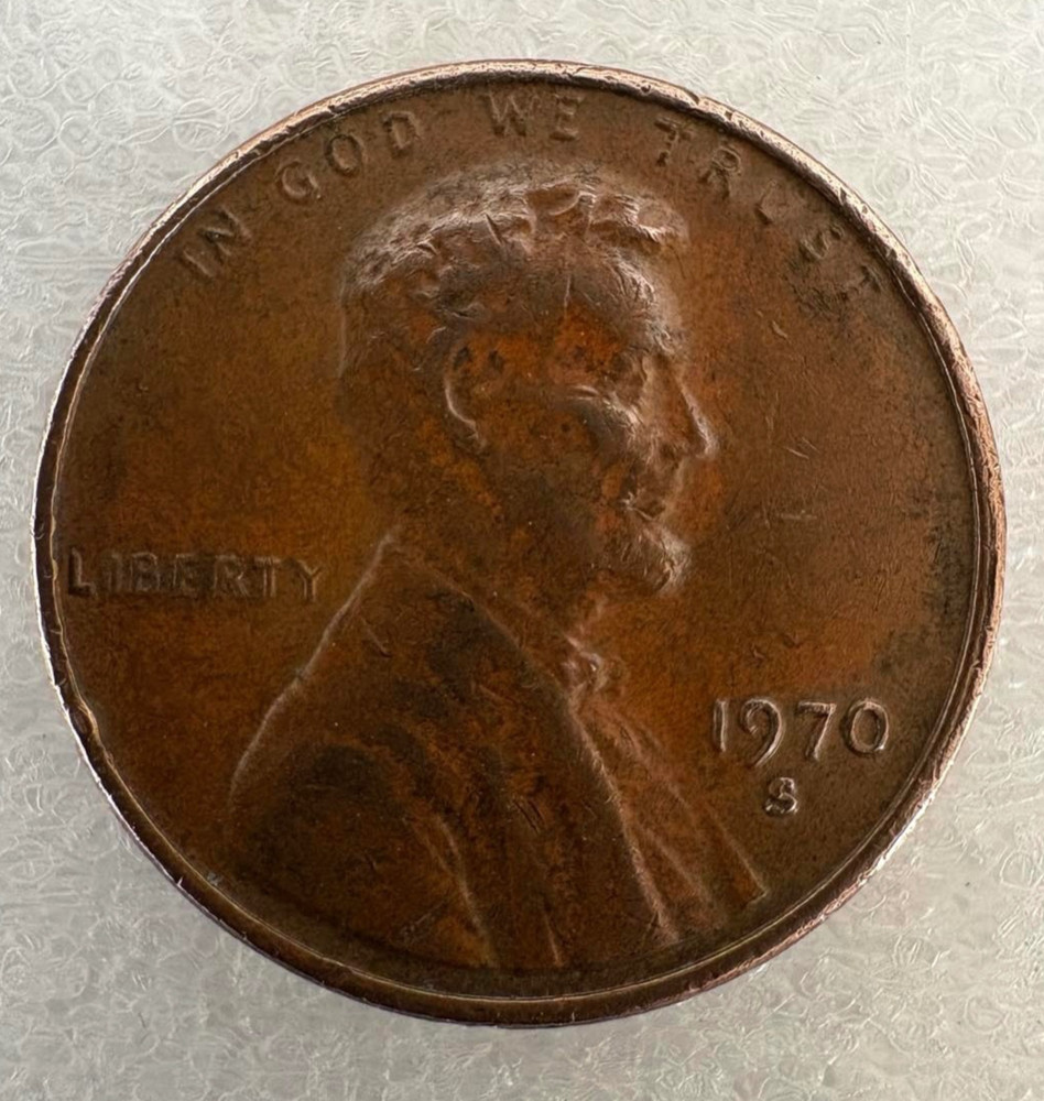 1970-S Lincoln Memorial Penny, MULTIPLE Errors Coin