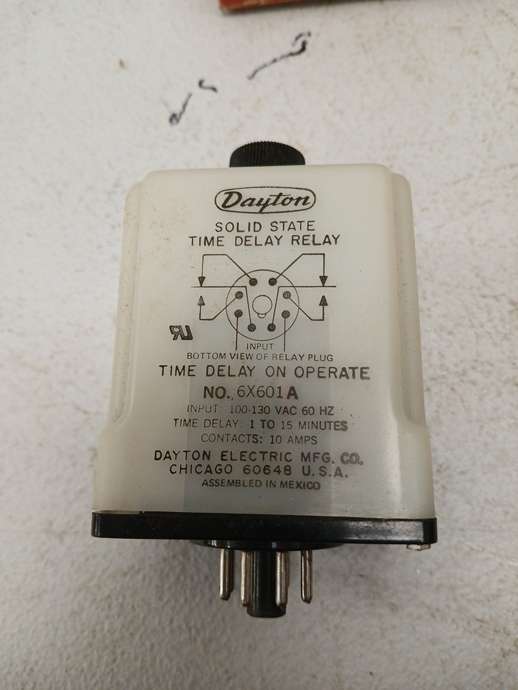 Dayton Solid State Time Delay Relay 6X603A 100-130VAC ECS