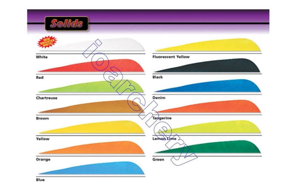 4" LW PARABOLIC  FEATHERS  SOLID COLORS