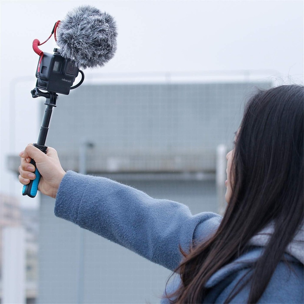 V2 Housing Case Vlogging Frame with Microphone Cold Shoe Mount Compatible for...